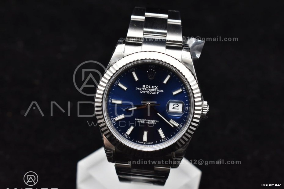 1:1 DateJust Bracelet On Blue 41 Resilient SS Oyster 613 VS Best 126334 Edition VSF Dial 904L 1119